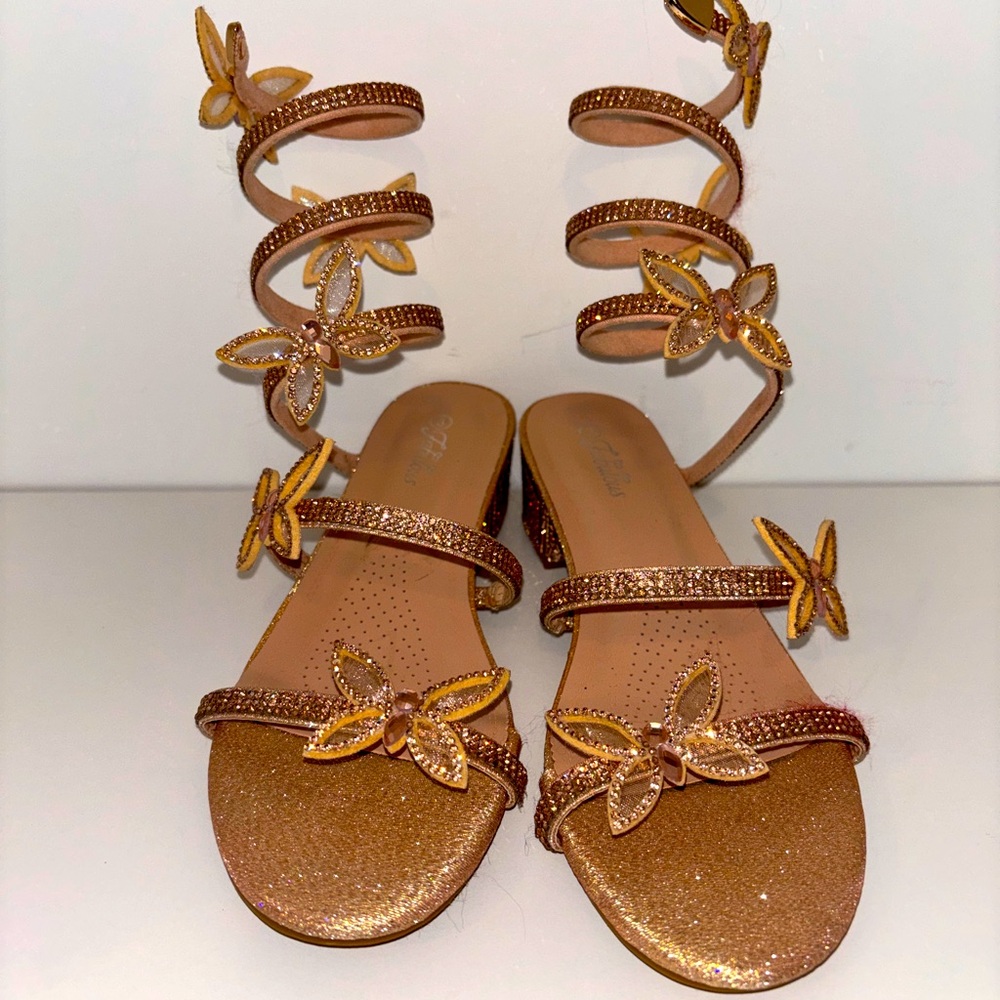 Girls Sparkly Dress Sandals